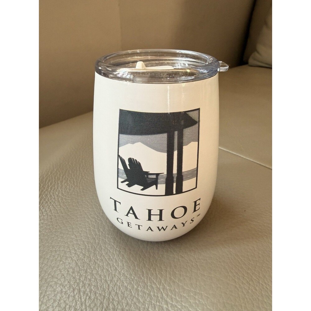 New Refresh Tahoe  Getaways Insulated Travel Wine Tumbler 12 Oz Stainless Cup
